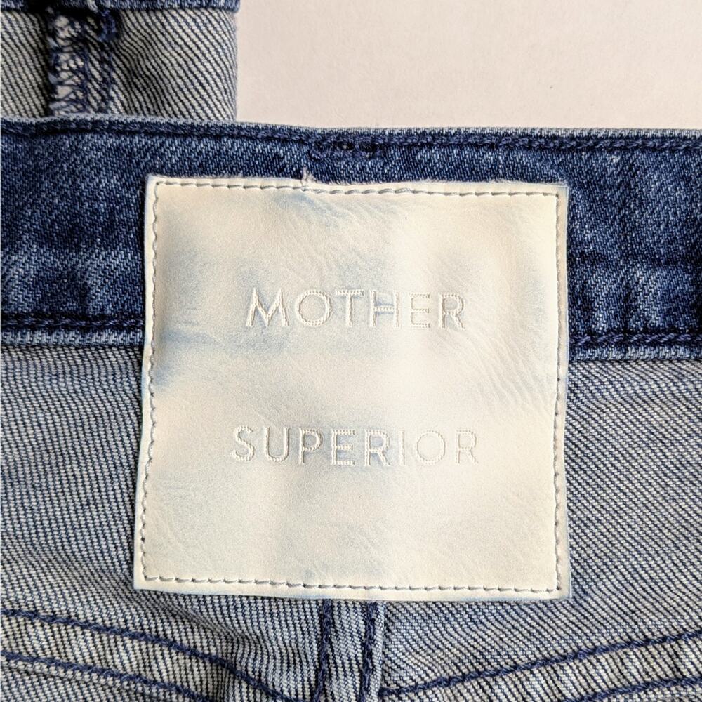 MOTHER Superior Half Pipe Flood 27 Black Blue Two Tone 98% Cotton Premium Denim - Picture 5 of 16